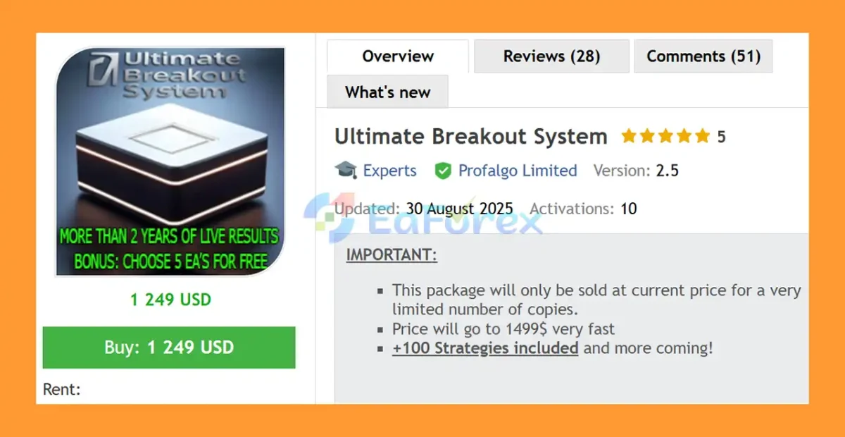 Ultimate Breakout System MT5 overiview