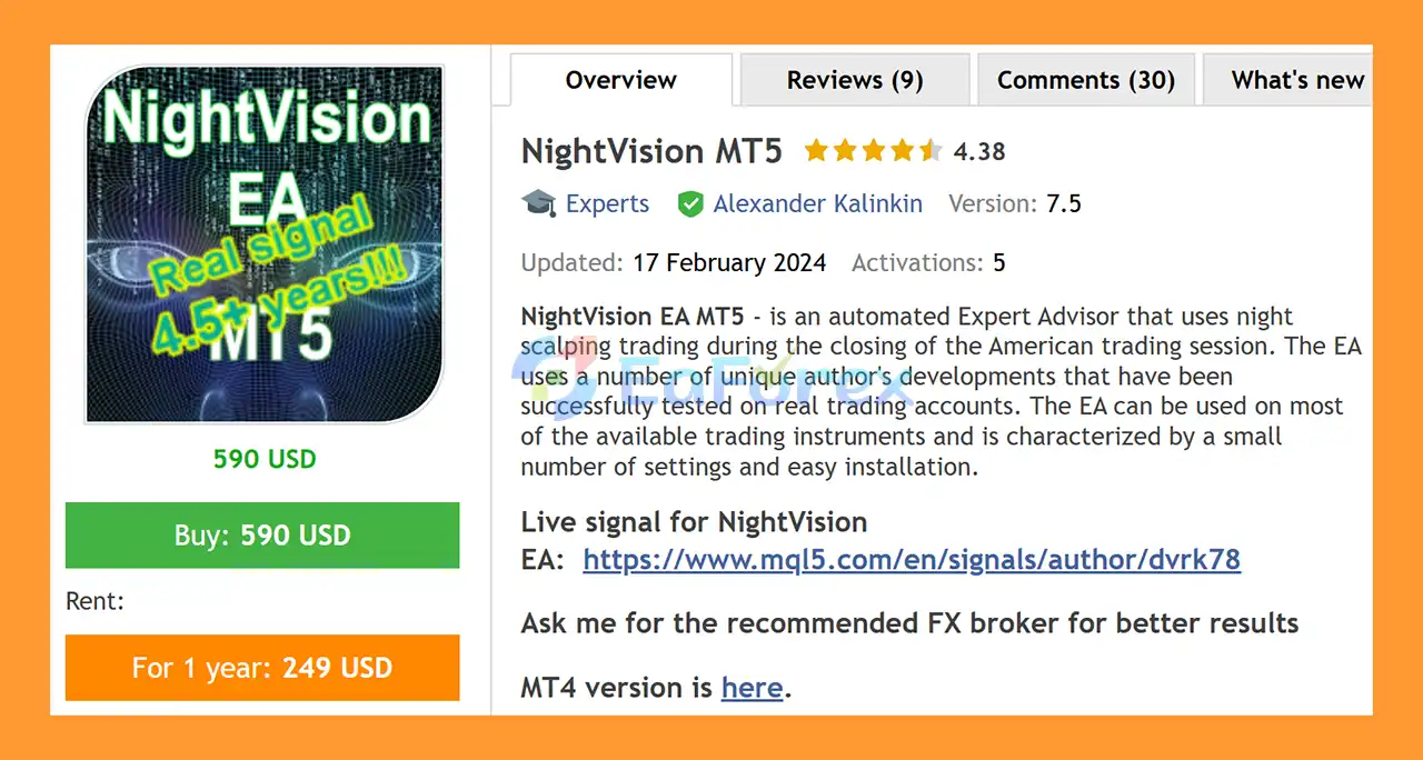 NightVision MT5 Overview