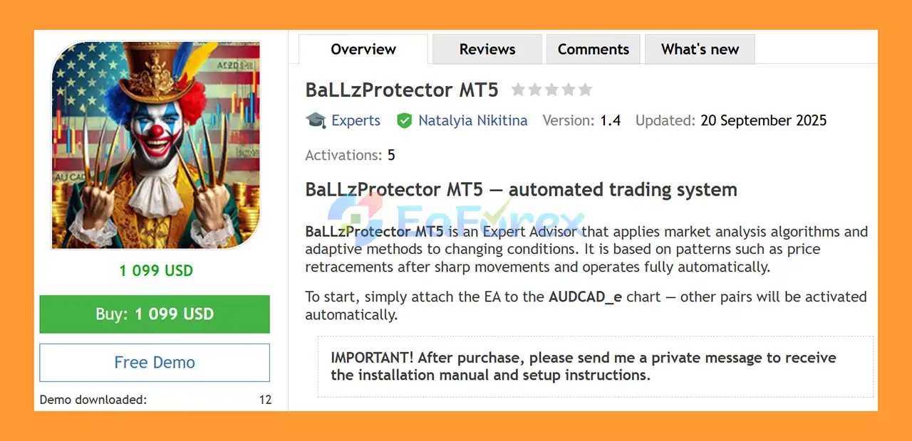 BaLLzProtector MT5 Overview