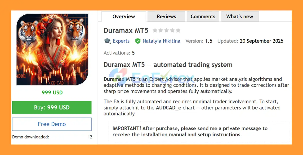 Duramax MT5 Overview