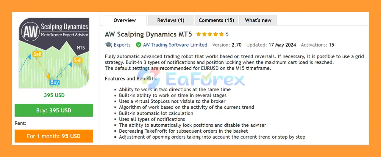 AW Scalping Dynamics MT5 Overview