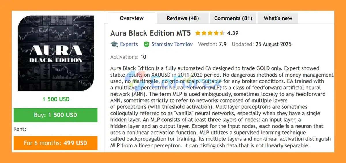 Aura Black Edition MT5 Overview