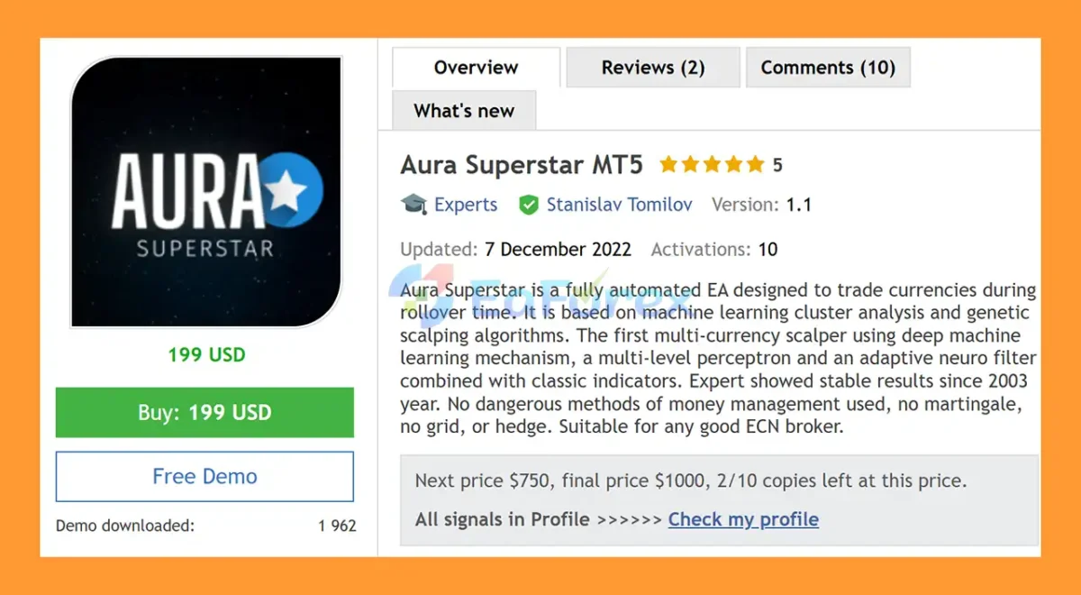 Aura Superstar MT5 Overview