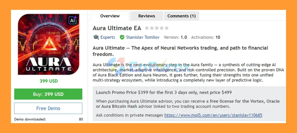 Aura Ultimate EA MT5 Overview