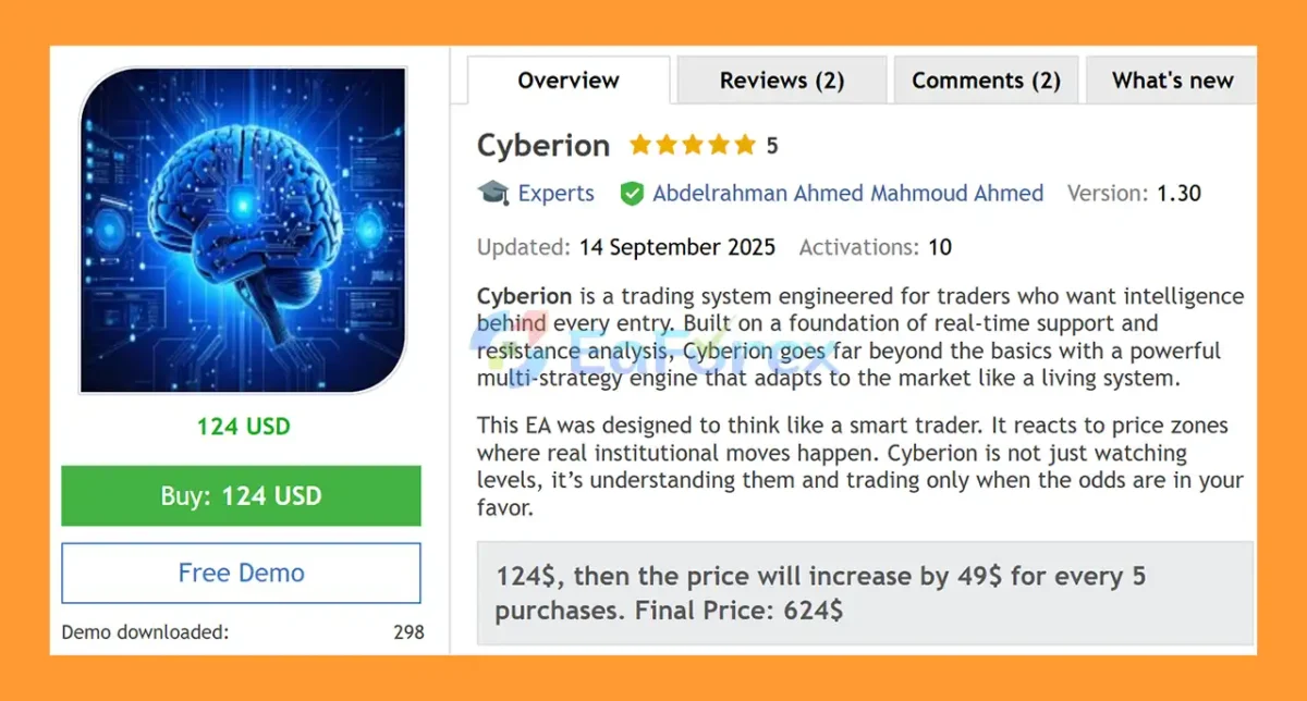 Cyberion EA for MT5 overiview