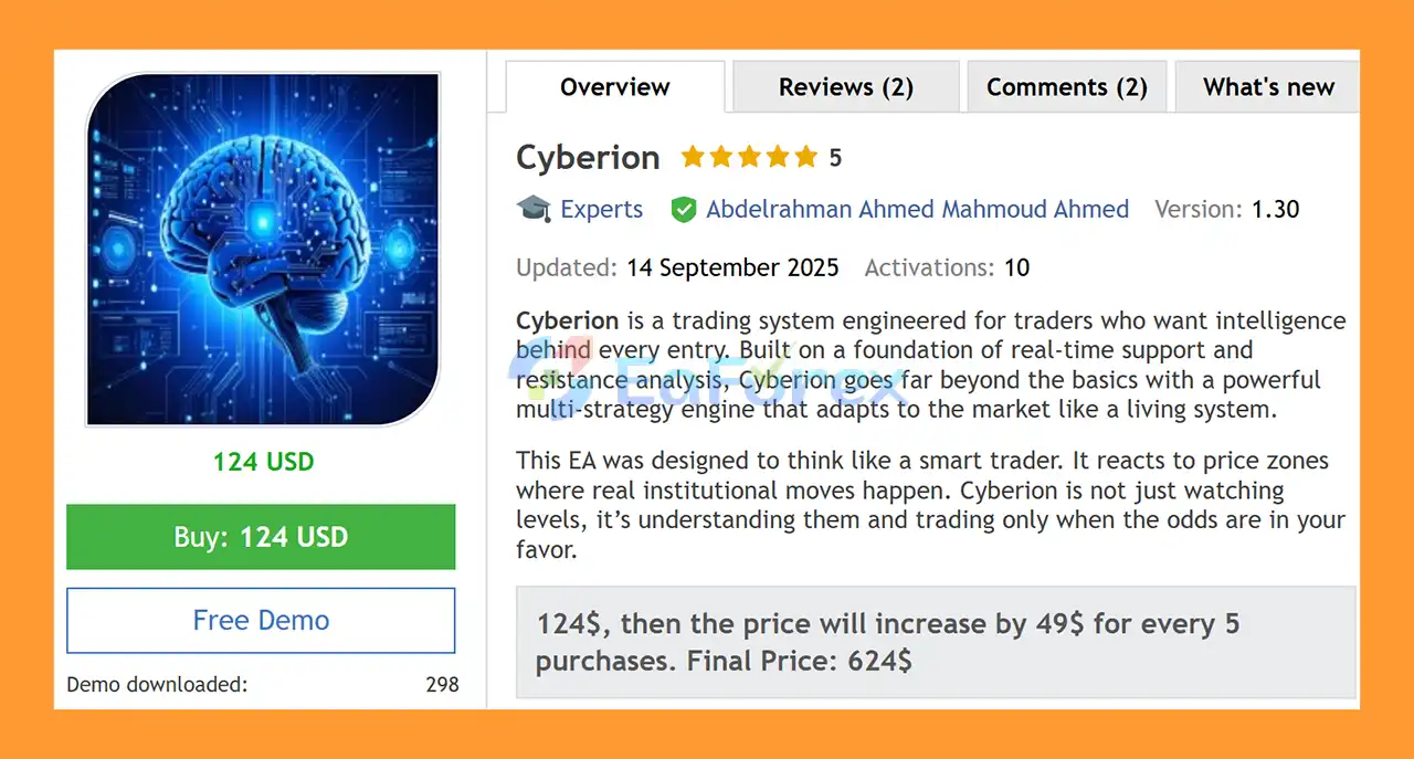 Cyberion EA for MT5 overiview