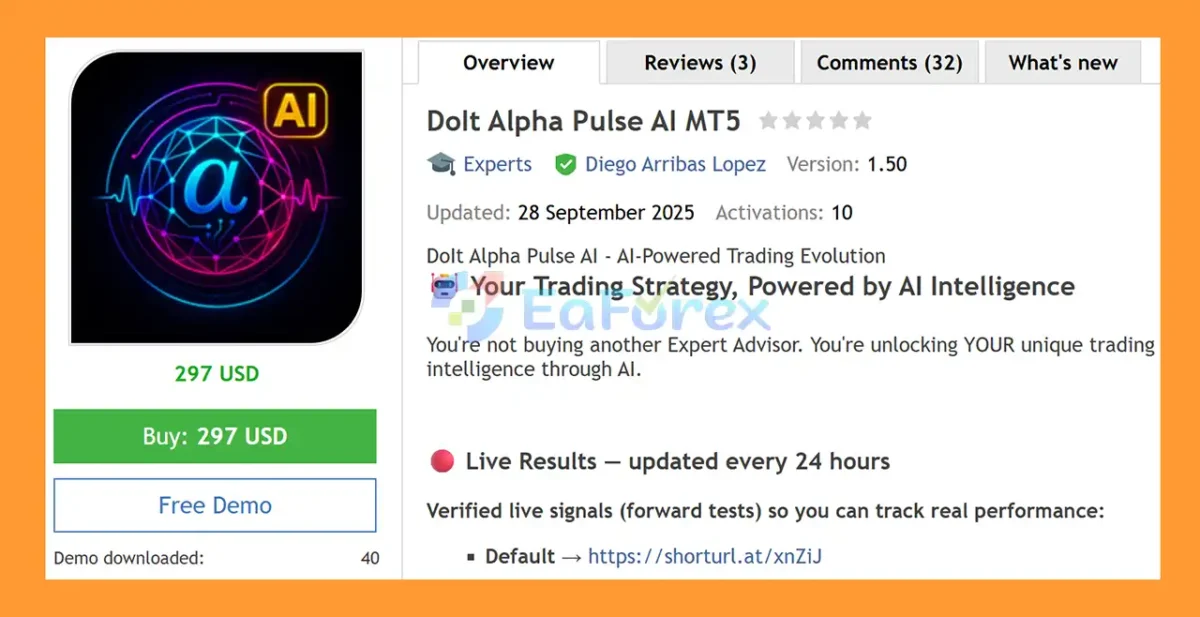 DoIt Alpha Pulse AI EA MT5 Overview