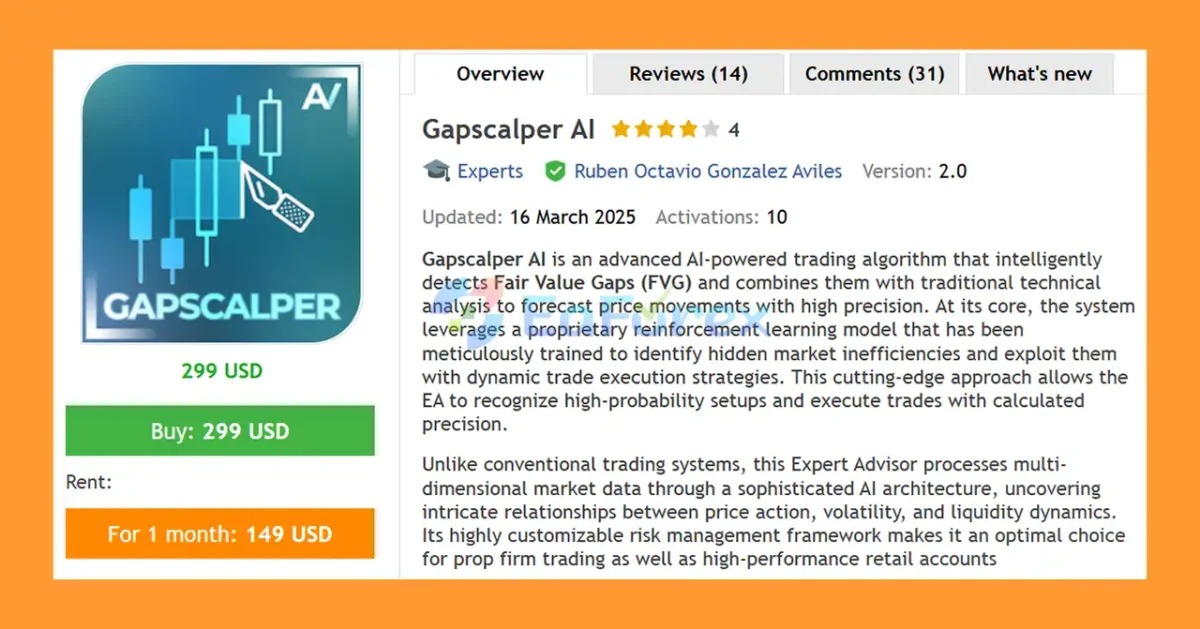 Gapscalper AI MT5 Overview