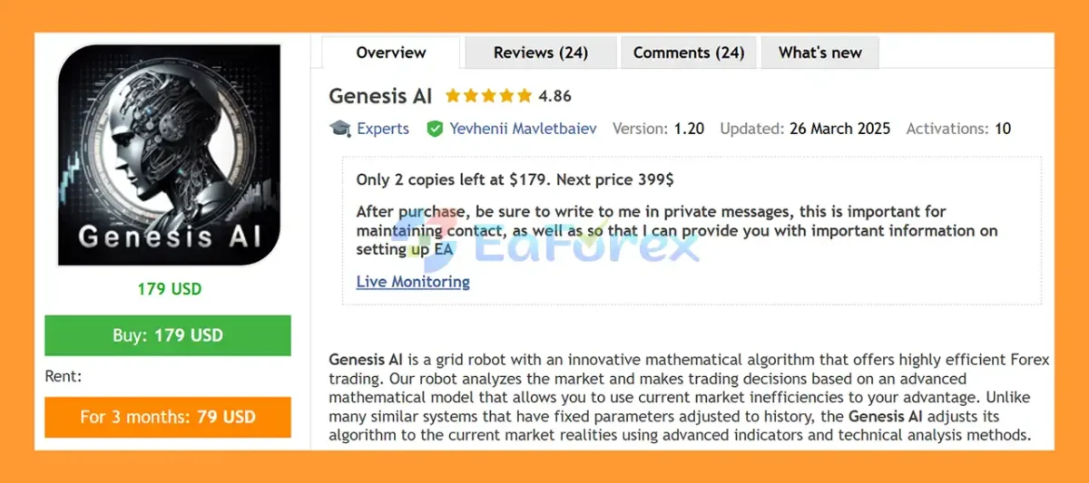 Genesis AI EA MT5 Overview