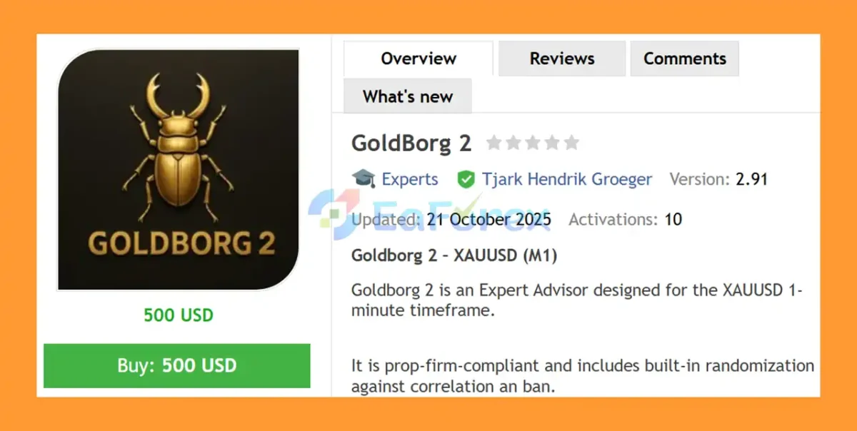 GoldBorg 2 EA MT5 Overview