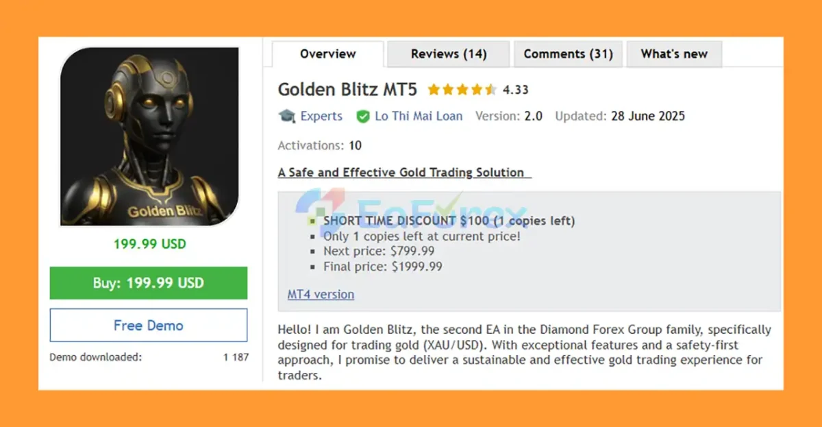 Golden Blitz MT5 Overview