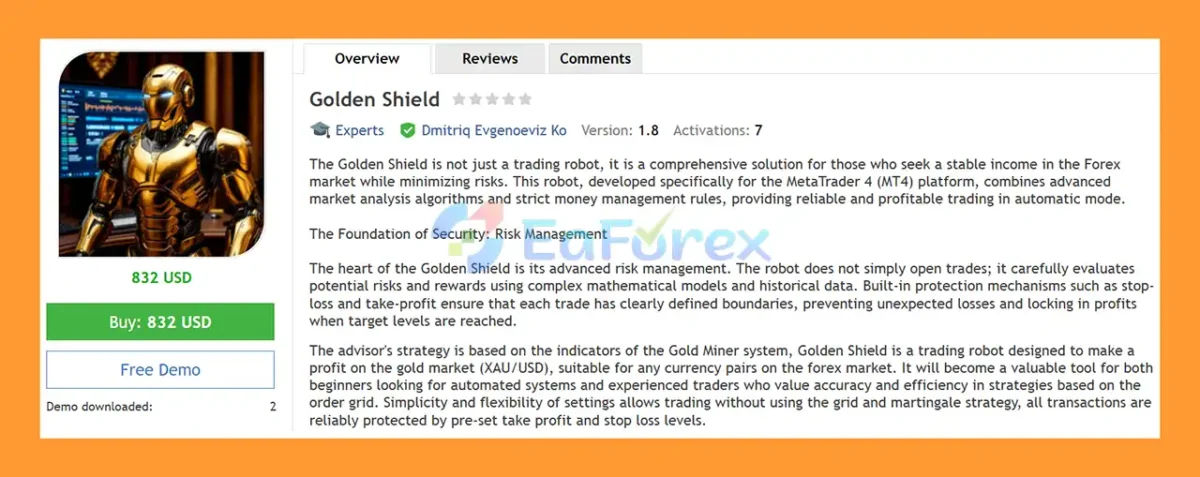Golden Shield EA MT4 Overview