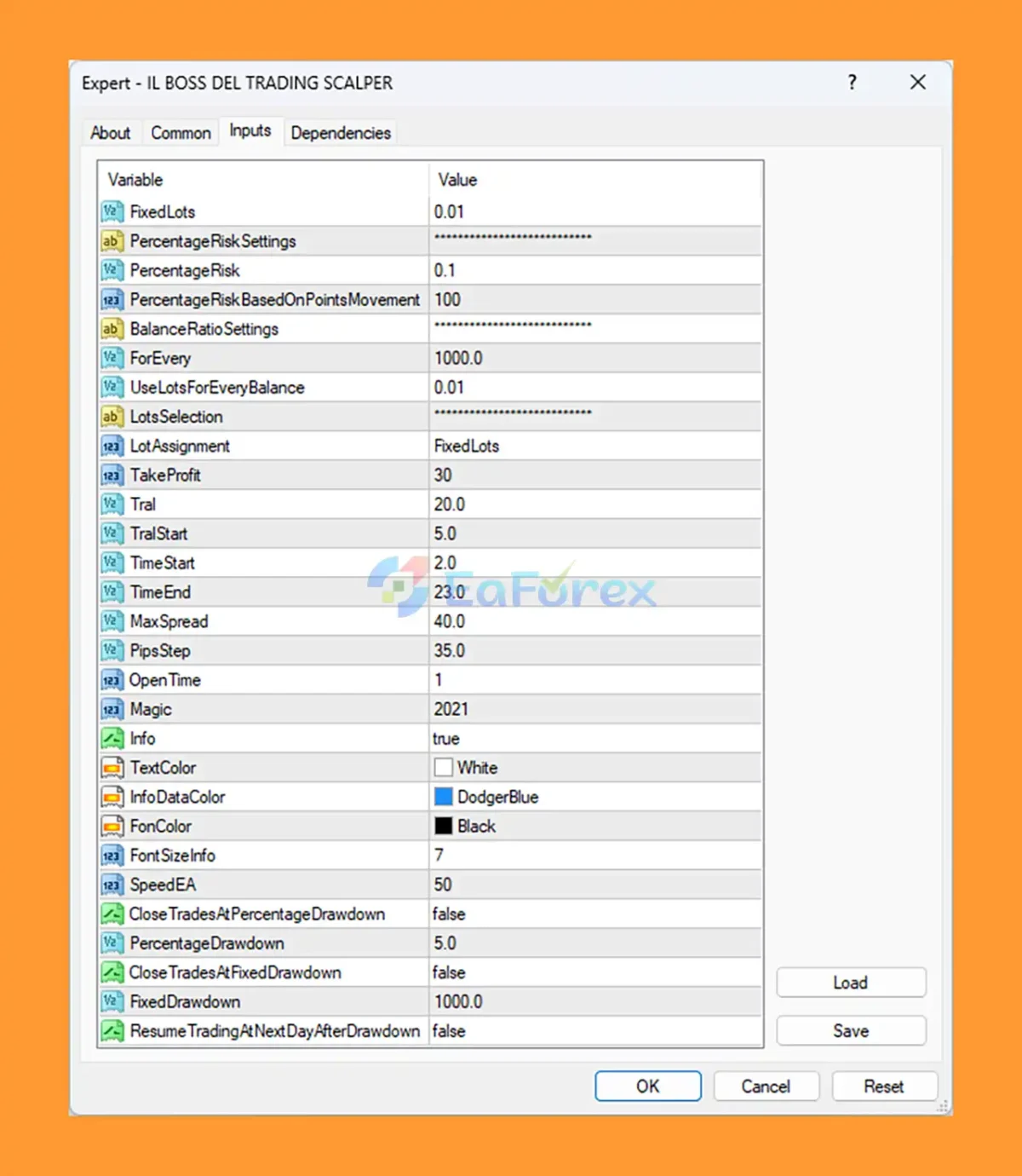 IL BOSS DEL TRADING SCALPER EA SETTING