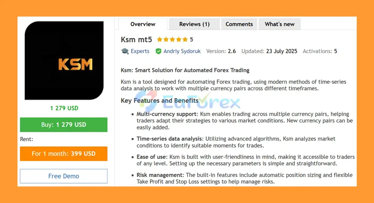Ksm mt5 Overview