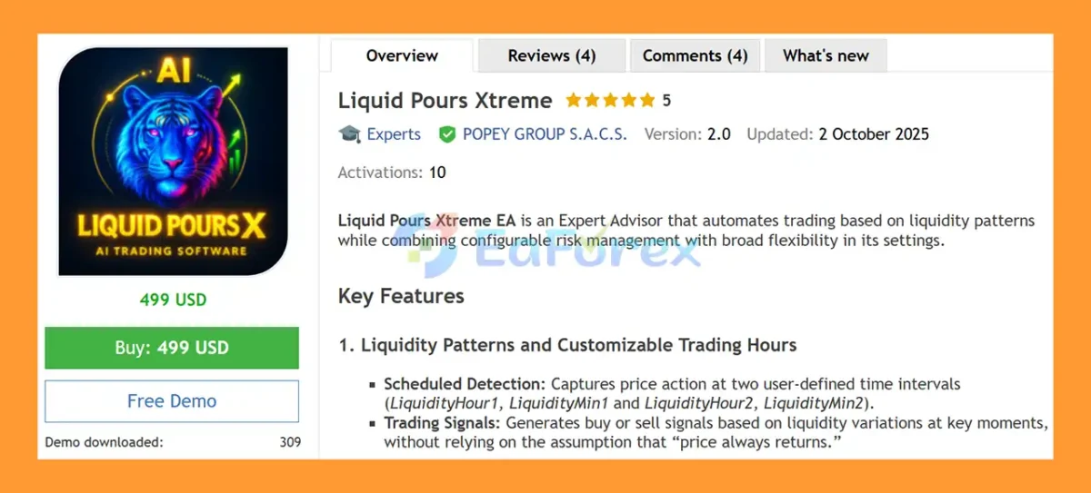 Liquid Pours Xtreme EA MT5 Overview