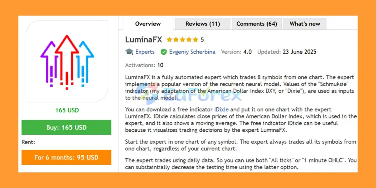 LuminaFX EA MT5 Overview