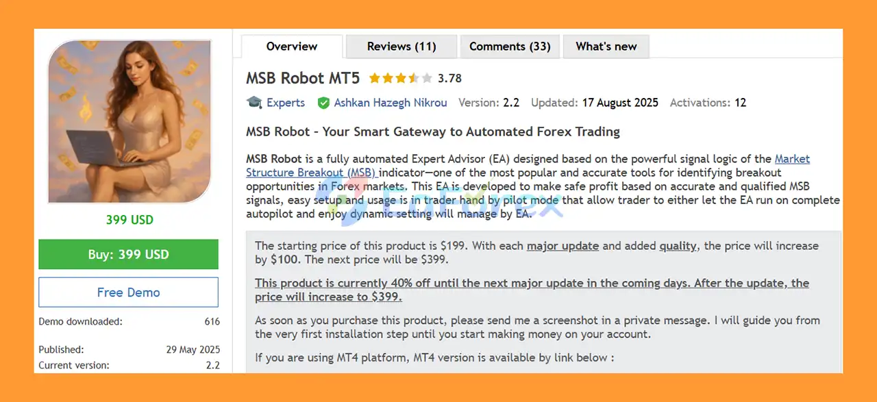 MSB Robot MT5 ovrview