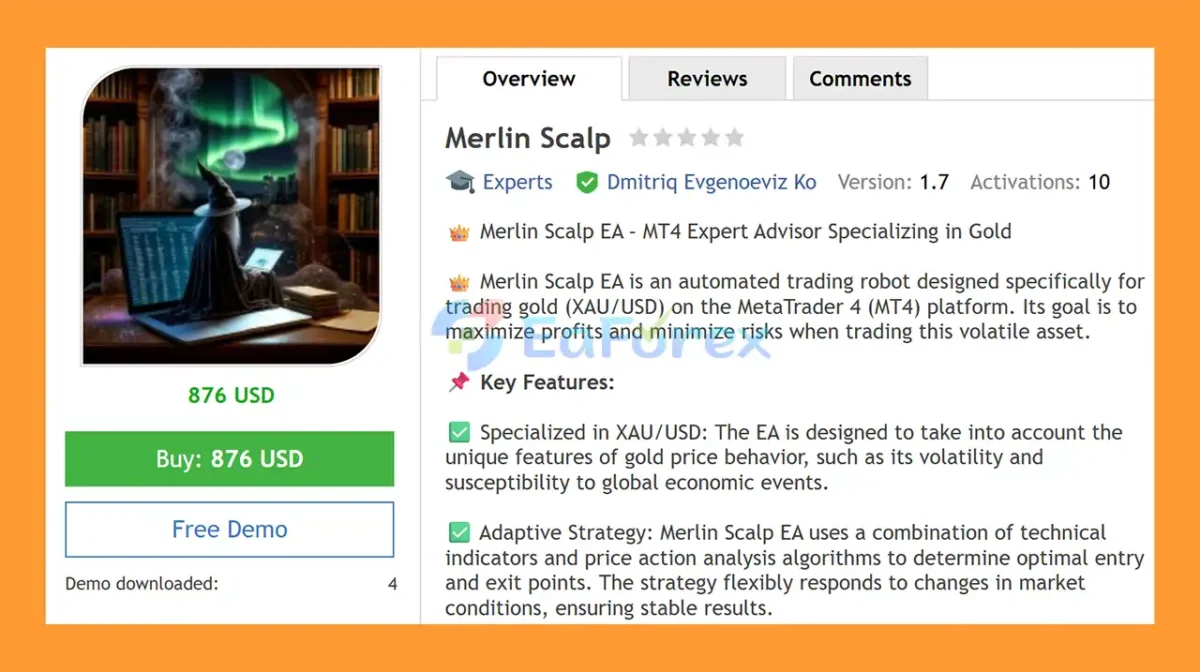 Merlin Scalp EA MT4 Overview