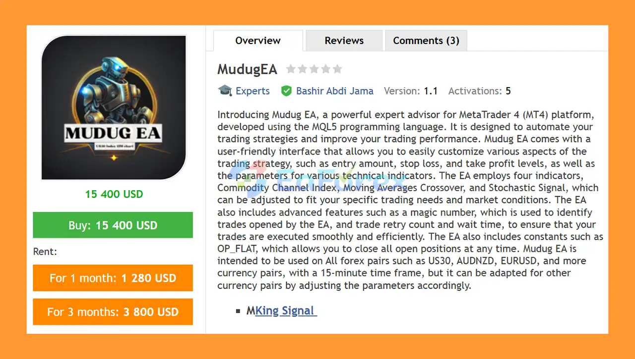 MudugEA MT4 Overview