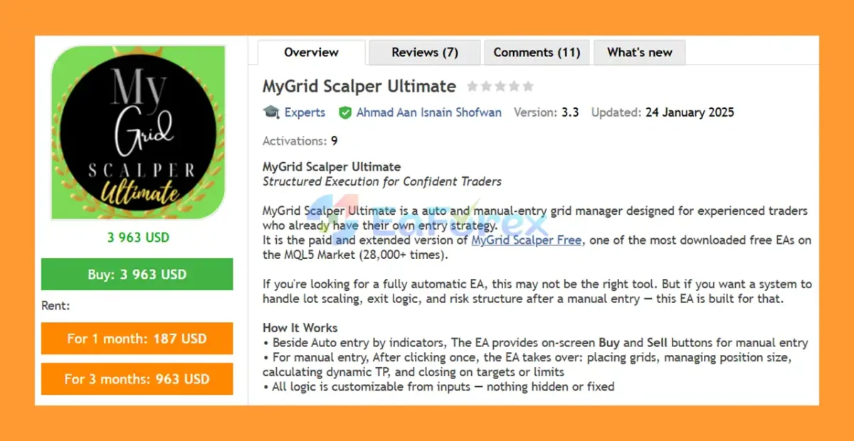 MyGrid Scalper Ultimate MT4 Overview