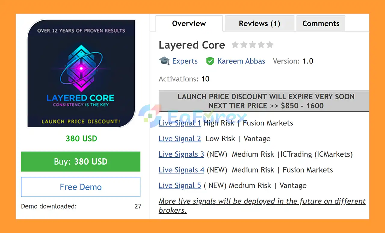 Layered Core EA MT5 Overview