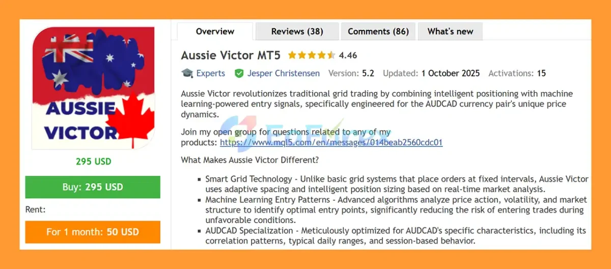 Aussie Victor EA MT5 Overview