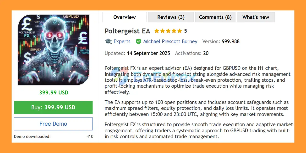 Poltergeist EA MT5 Overview