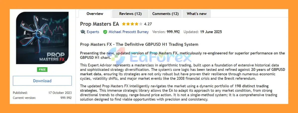 Prop Masters EA Overview