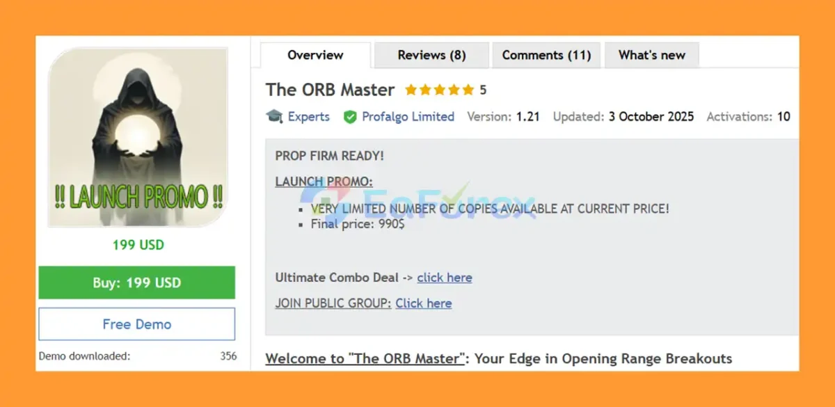 The ORB Master EA MT5 Overview