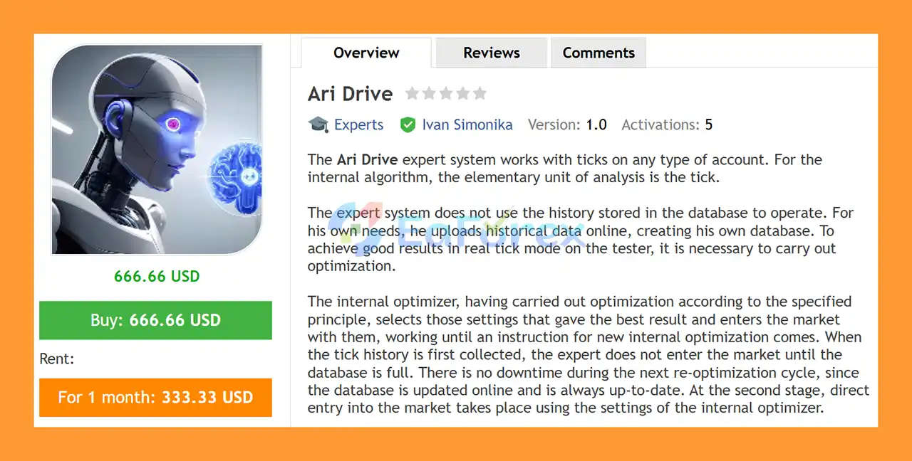 Ari Drive EA MT4 Overview