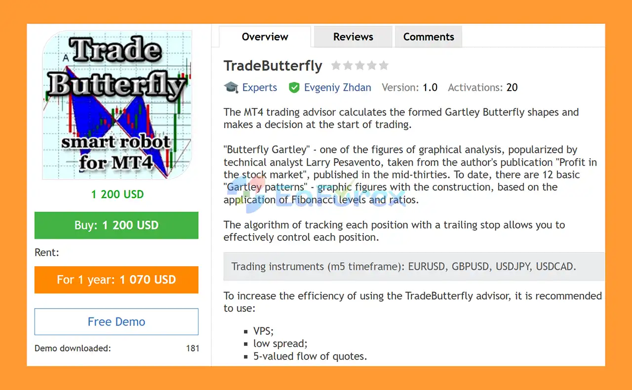 TradeButterfly MT4 Overview