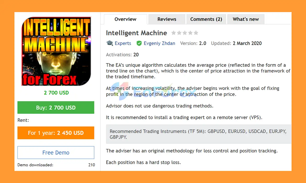 Intelligent Machine MT4 Overview