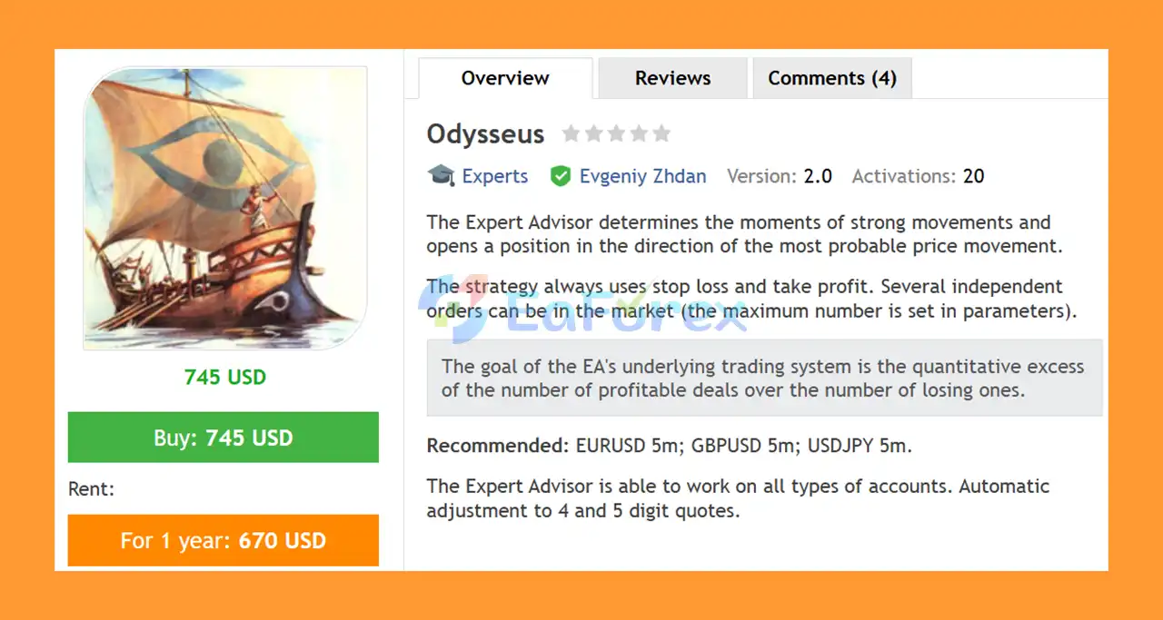 Odysseus EA MT4 Overview