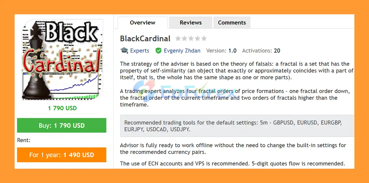 BlackCardinal EA MT4 Overview