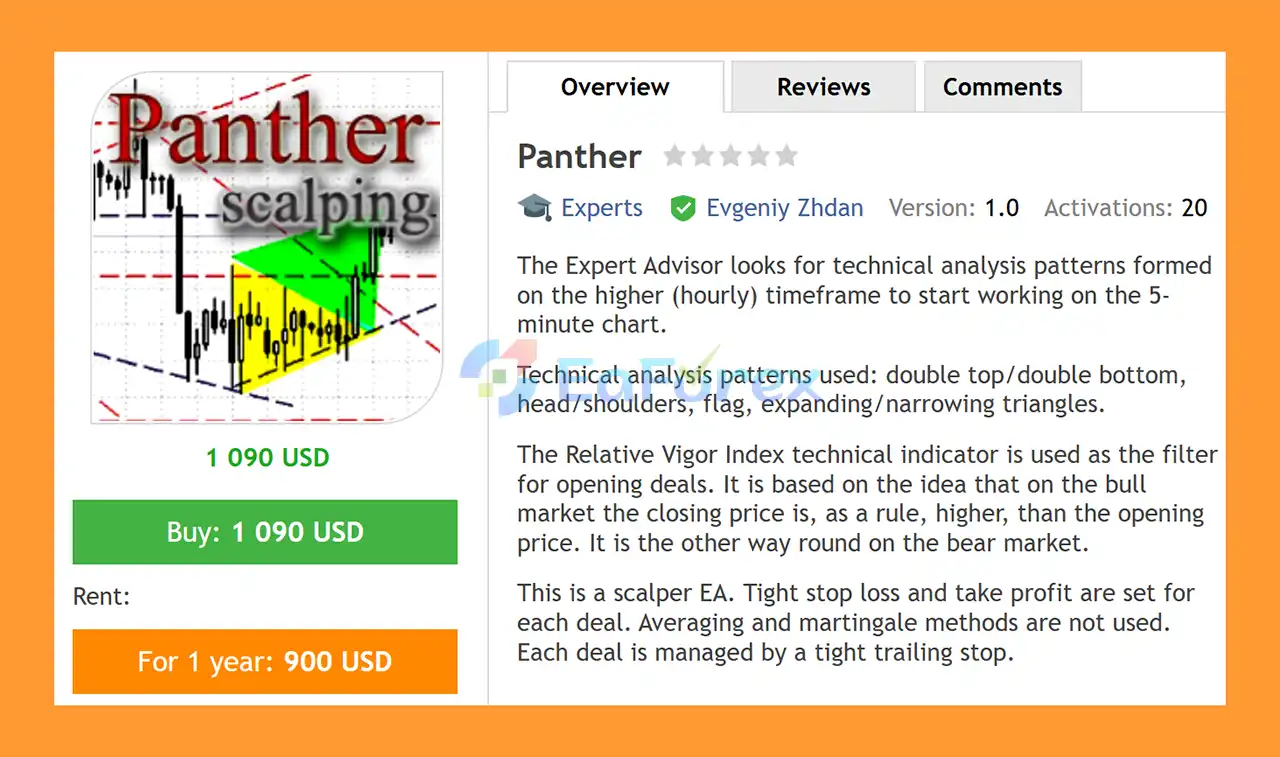 OPanther EA MT4 Overview