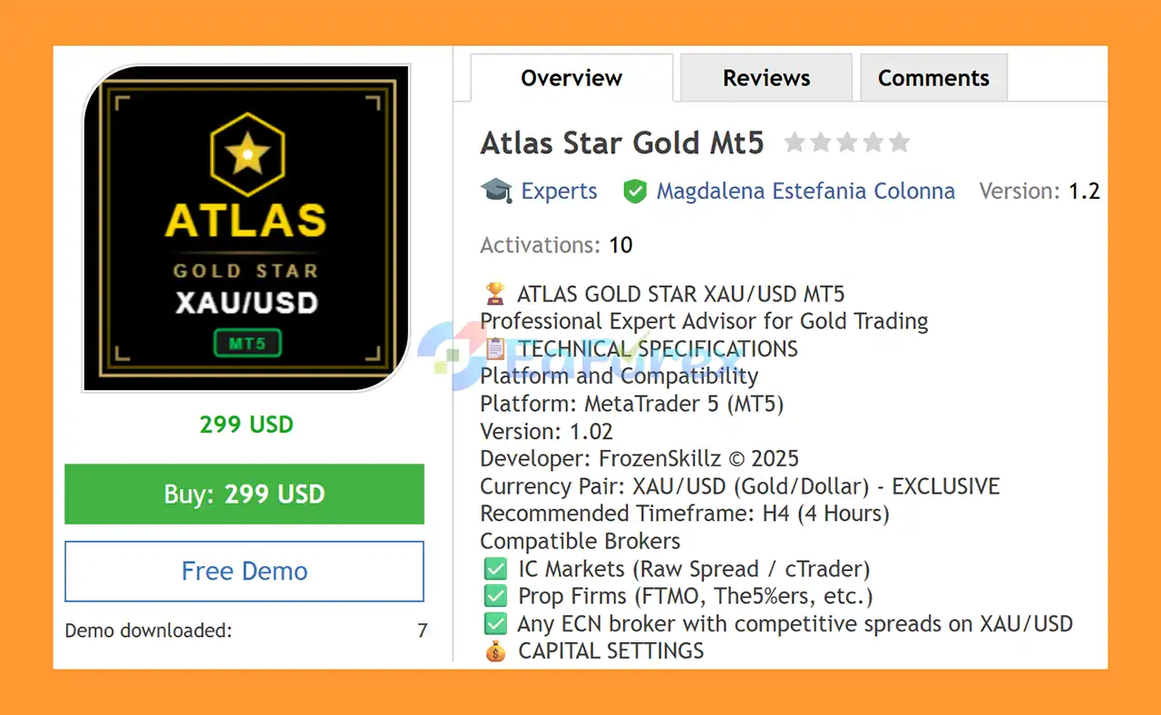 Atlas Star Gold Mt5 Overview