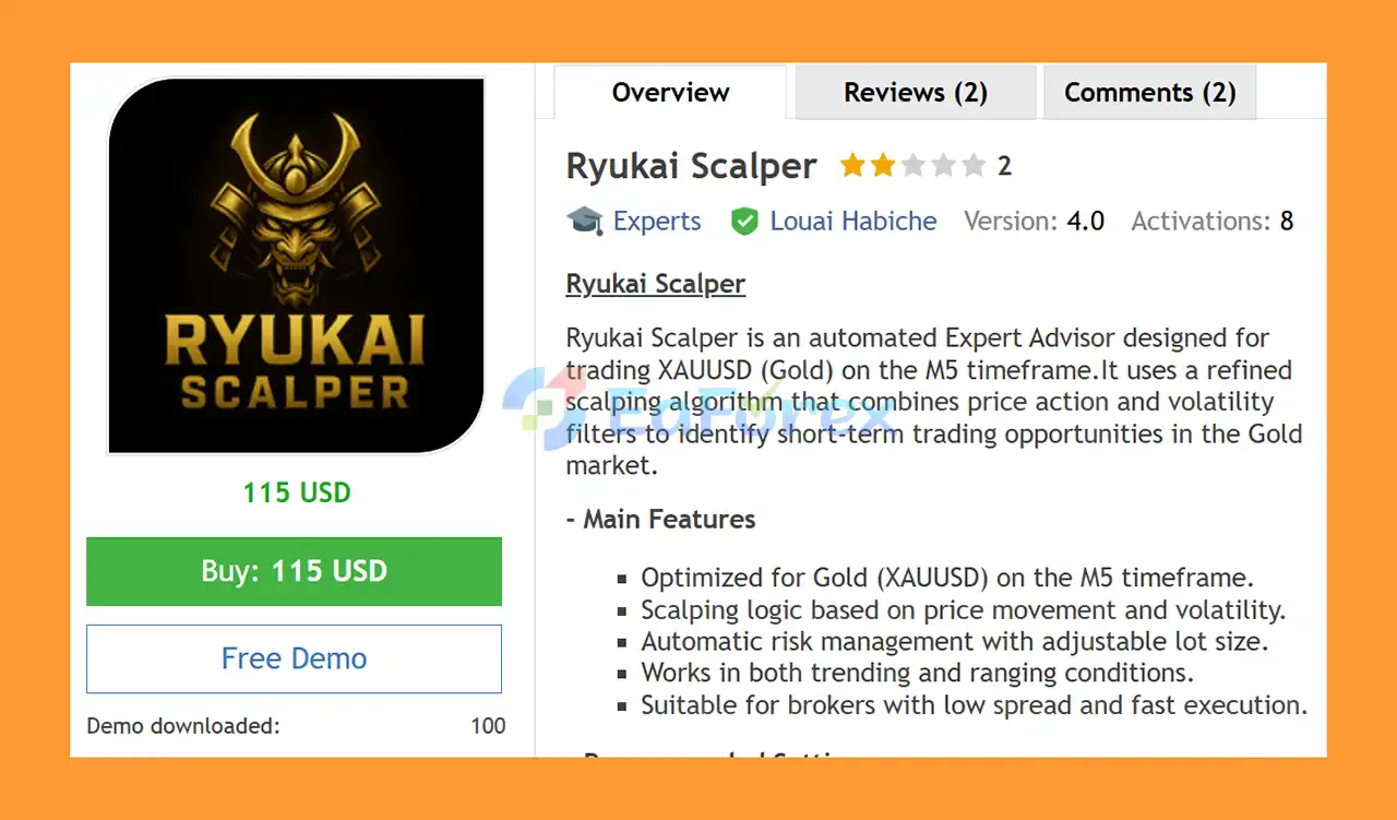 Ryukai Scalper EA MT4 Overview