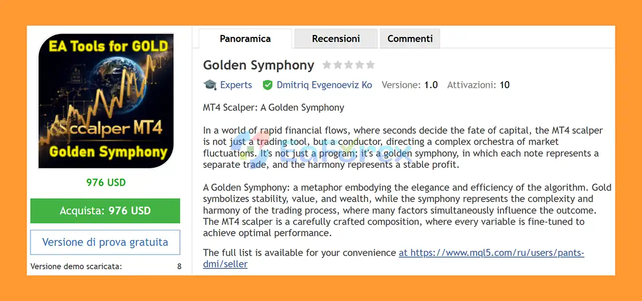 Golden Symphony EA MT4 Overview