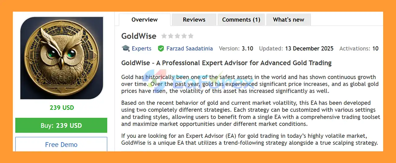 GoldWise EA MT5 Overview