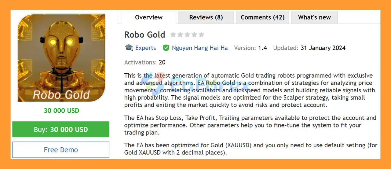 Robo Gold EA MT4 Overview