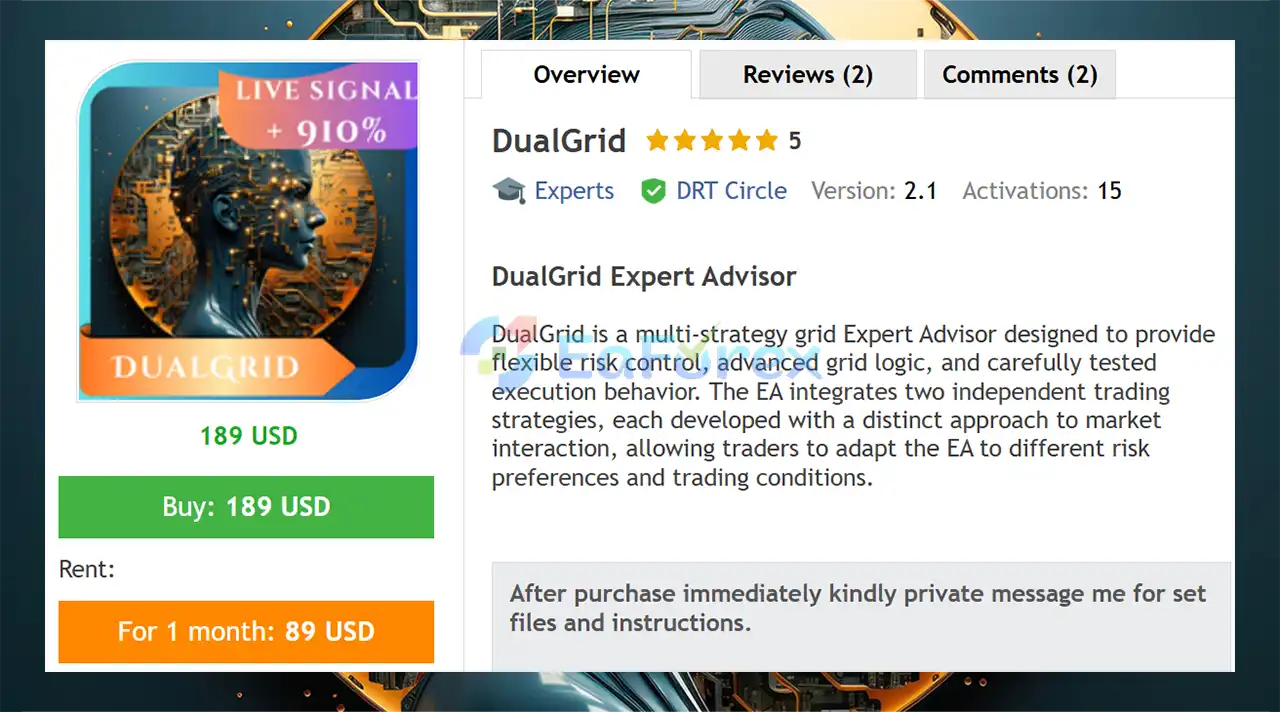 DualGrid EA MT5 Overview
