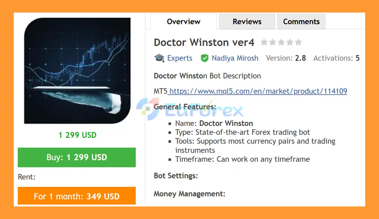 Doctor Winston ver4 EA MT4 Overview