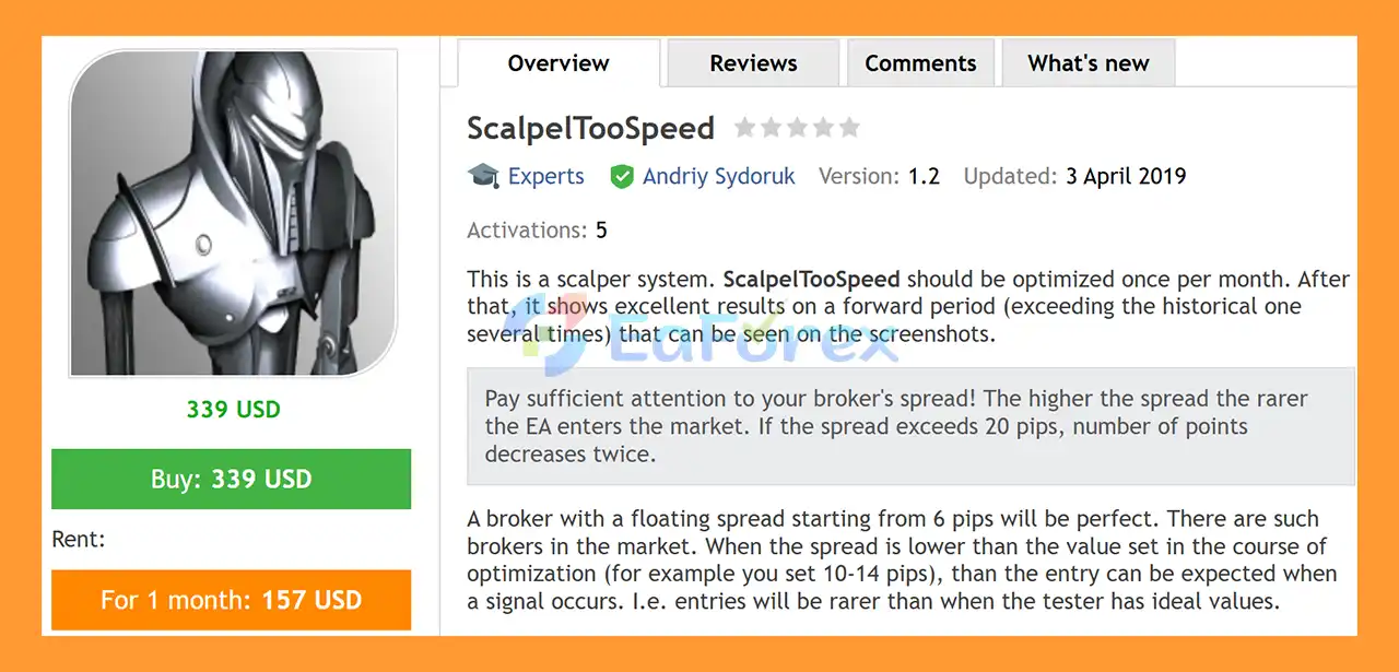 ScalpelTooSpeed EA MT4 Overview