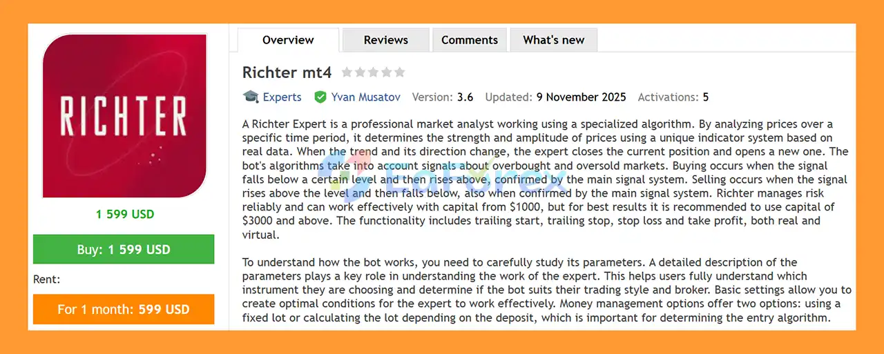 Richter mt4 Overview