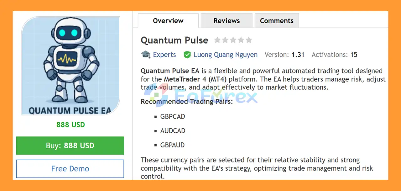 Quantum Pulse EA MT4 Overview