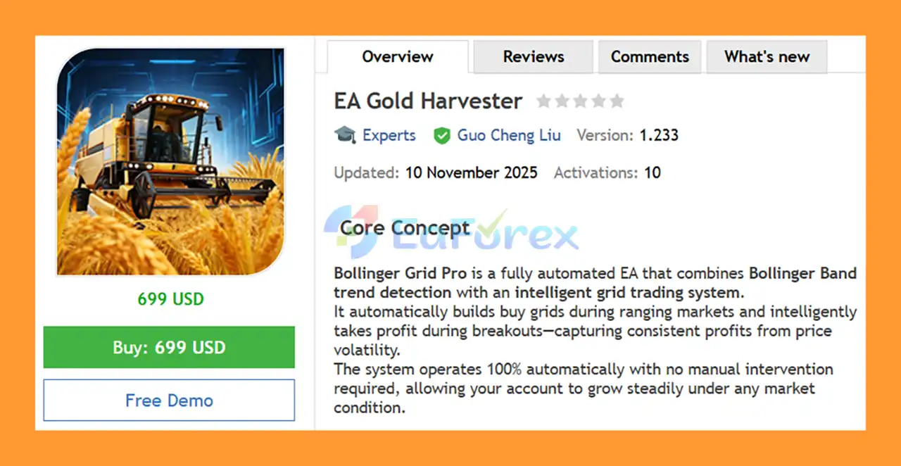 EA Gold Harvester MT5 Overview