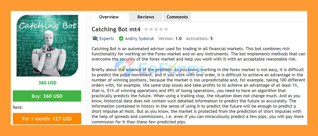 Catching Bot mt4 Overview