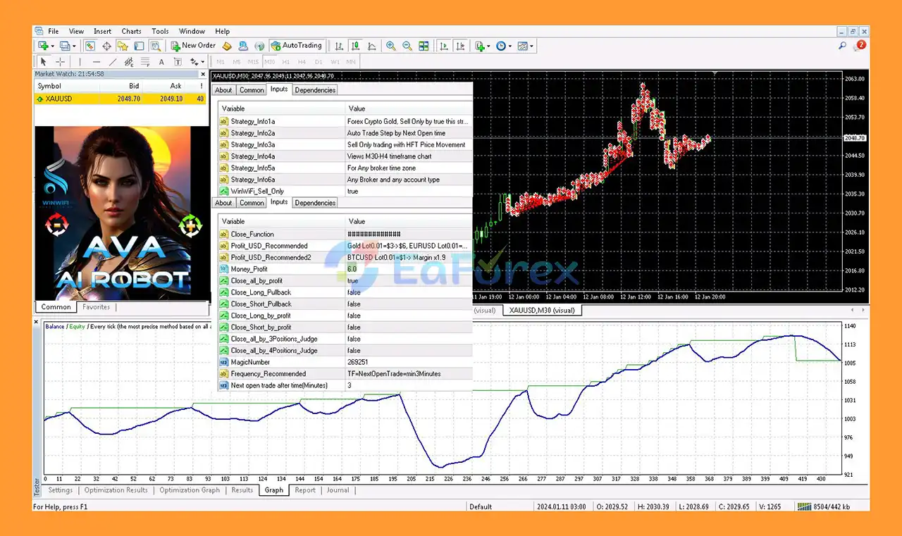 Ava Ai Robot EA Backtest