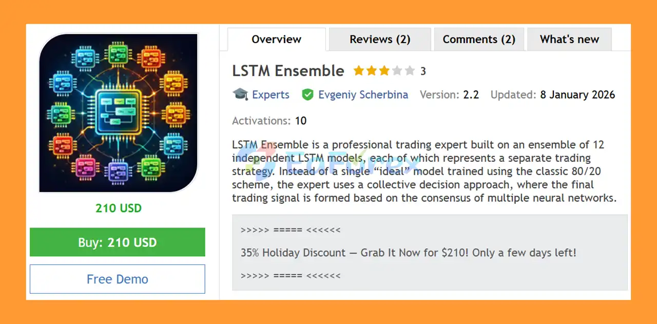 LSTM Ensemble EA MT5 Overview
