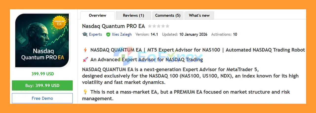 Nasdaq Quantum PRO EA MT5 Overview